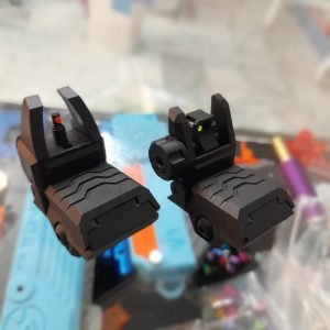 戰甲瞄準器 瞄具 瞄鏡 鐵瞄 /可折疊/光纖 生存 水彈 軟彈 泡棉彈發射器 (NERF需要轉換軌)