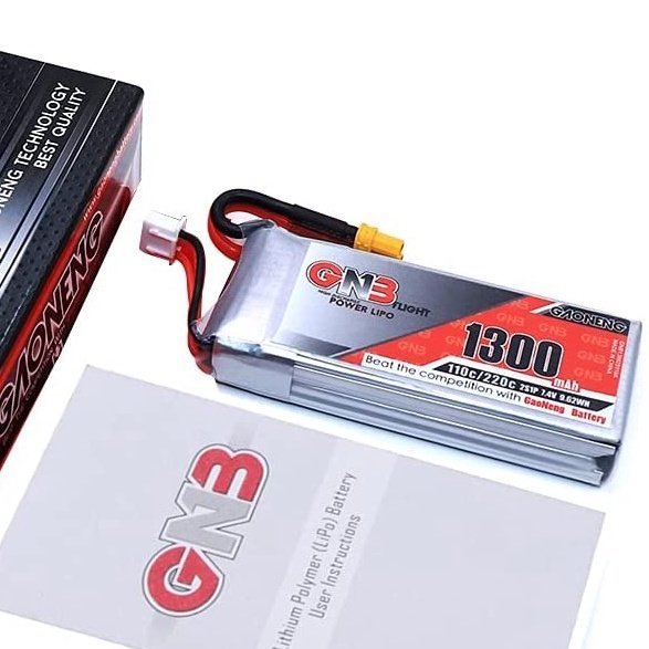航模電池 GNB1300 mAH 110~220c 2S 7.4V XT60 NERF 軟彈 發射器升級專用
