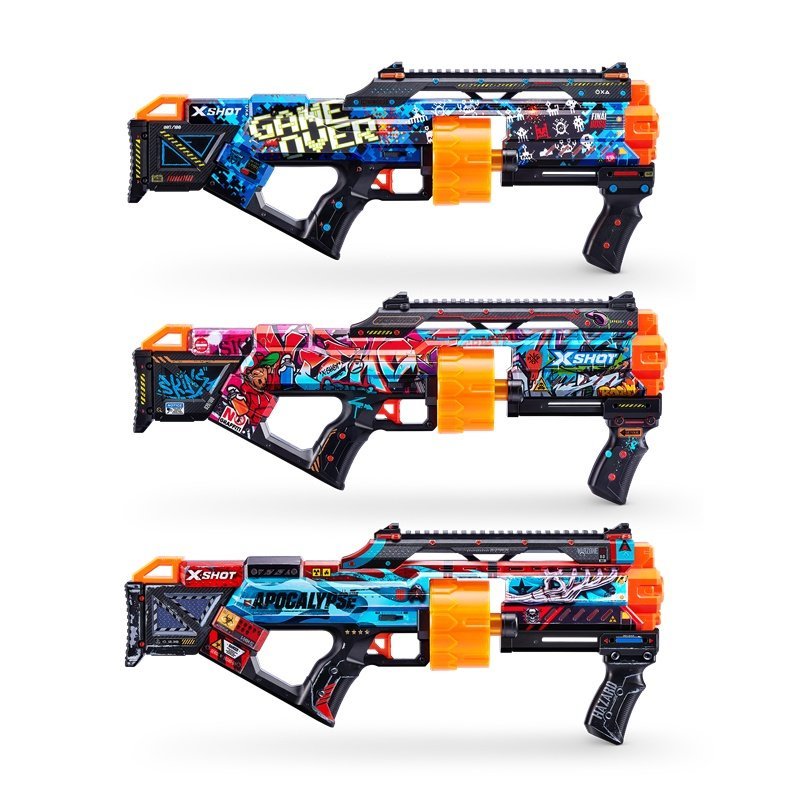 ZURU X-SHOT 塗裝系列 16發大彈輪 軟彈 NERF 泡綿彈發射器 XSHOT