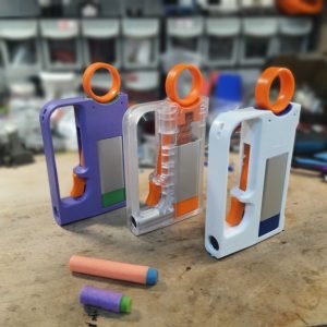 倉鼠 生命之卡 一發 短彈 發射器 NERF EVA 剛彈配色 泡棉彈發射器