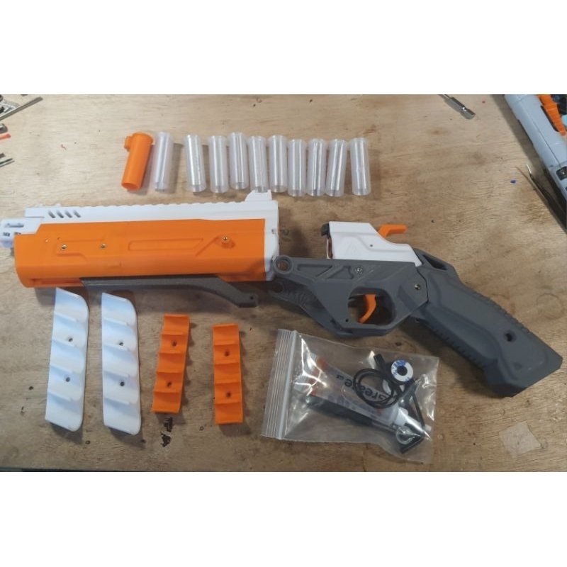驚蜇 拋殼泡棉短彈發射器 軟彈 NERF 山叶設計